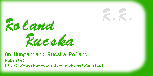 roland rucska business card